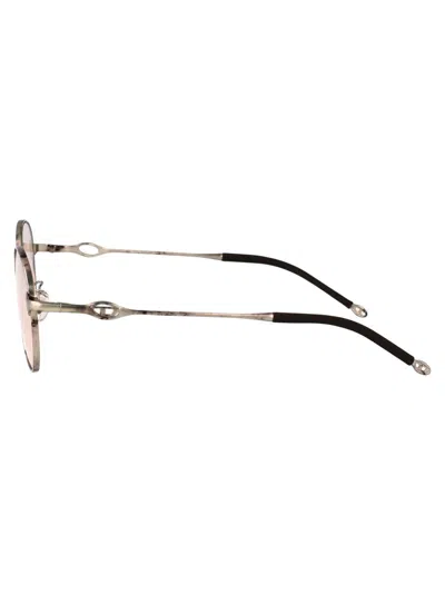 Diesel Paper Transfer Silver Metal Sunglasses In Metallic