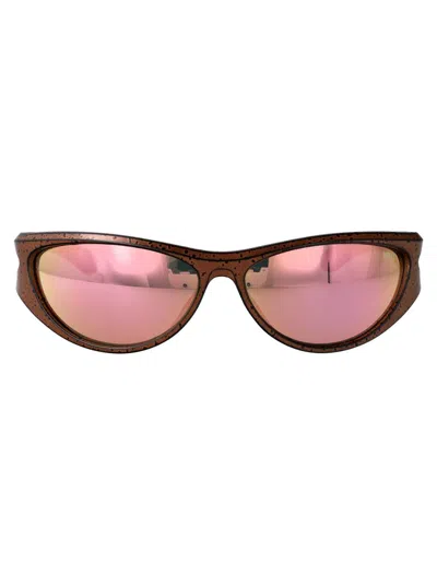 Diesel Bronze Barrelling Black Acetate Sunglasses In Brown