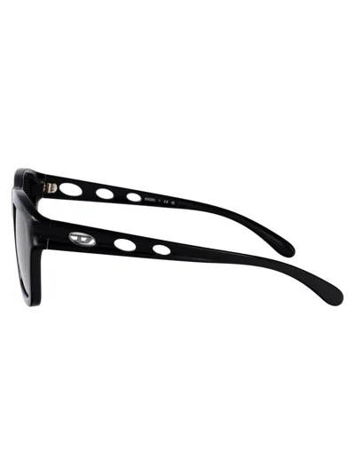 Diesel Nero Lucido Acetate Sunglasses In Black