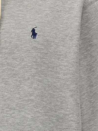 Polo Ralph Lauren Classic Pullover Hoodie With Drawstring In Gray