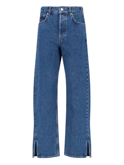 Anine Bing Denim Straight-leg Jeans In Blue