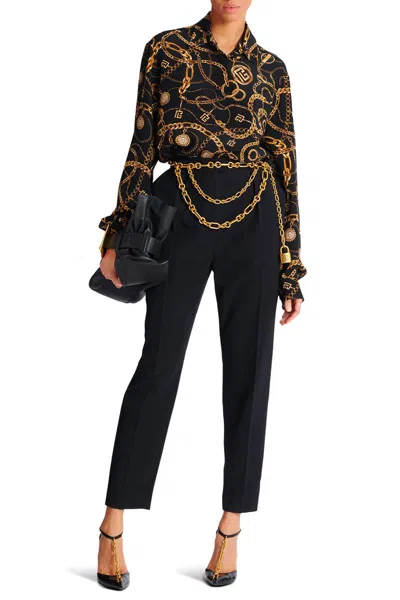 Balmain All-over Graphic Printed Crewneck Shirt
