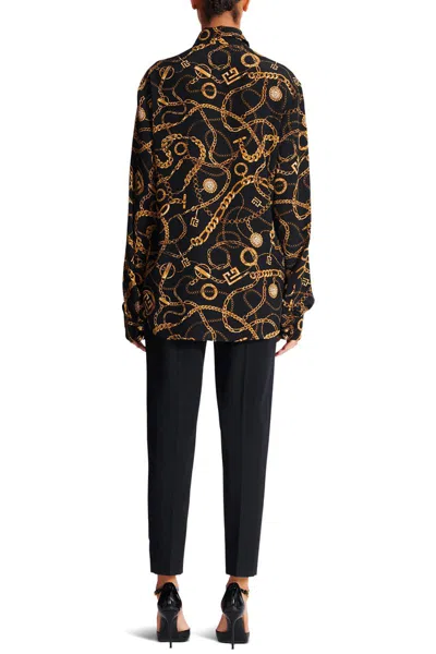 Balmain All-over Graphic Printed Crewneck Shirt