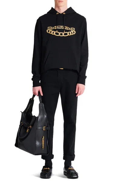 Balmain Logo-print Hoodie - Men's - Cotton In Black