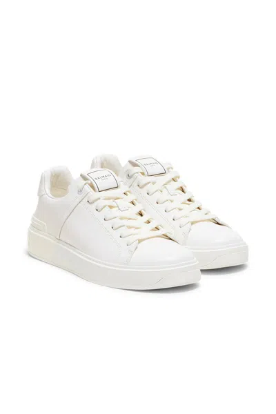 Balmain B-court Sneakers In White