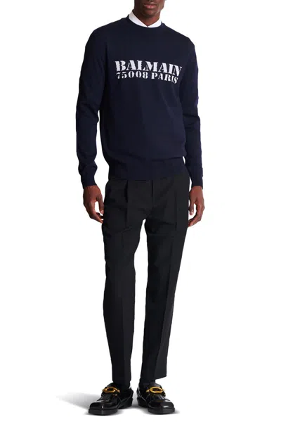 Balmain Sweaters In Blue