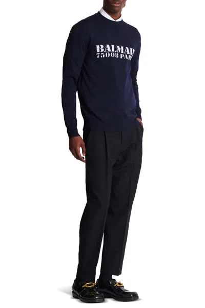 Balmain Sweaters In Blue