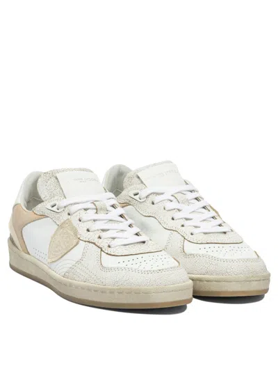 Philippe Model Woman Sneakers Off White Size 9 Leather In Multi