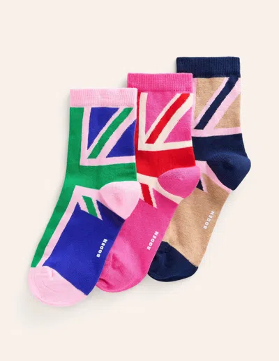 Boden 3 Pack Novelty Socks Union Jack Women