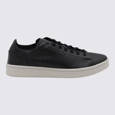 Y-3 Adidas Black Leather Sneakers