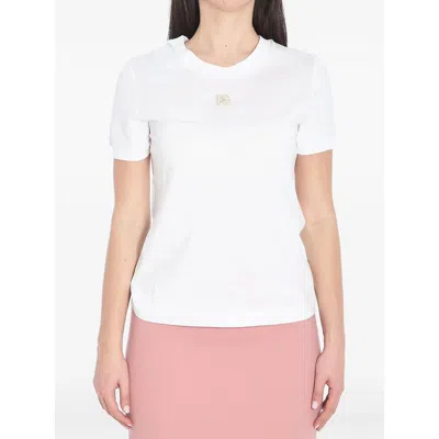Dolce & Gabbana Women Logo Cotton T-shirt In White