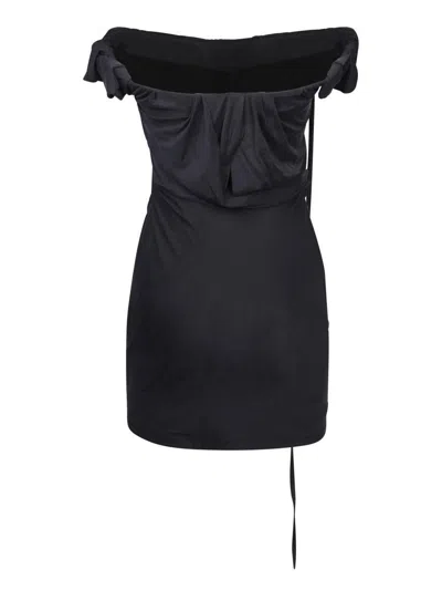 Jacquemus Asymmetric Draped Mini Dress