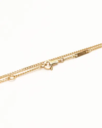 Celine Céline Triomphe Rhinestone Necklace In Gold