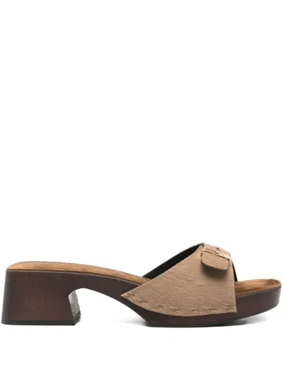 Khaite Britt Buckled Calf Hair Mules