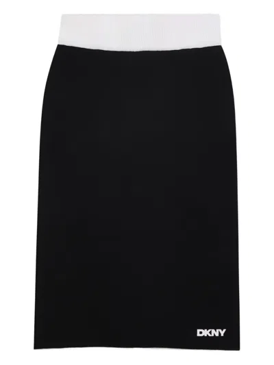 Dkny Reversible Pencil Skirt In Black