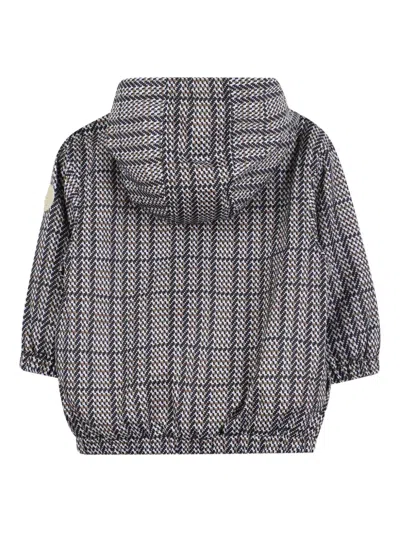Bosswear Check-patterned Hooded Jacket In Gray