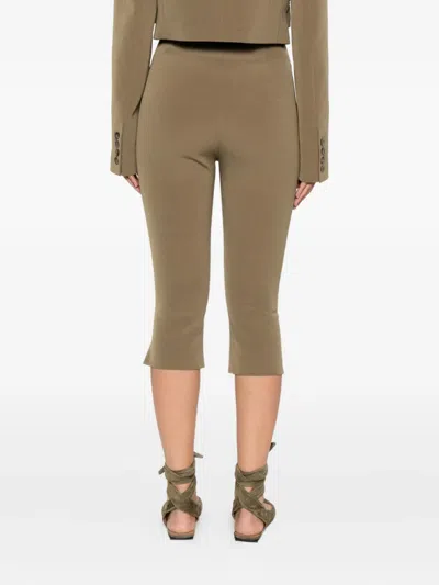 Nanushka Saoirse Split-hem Capri Pants In Brown