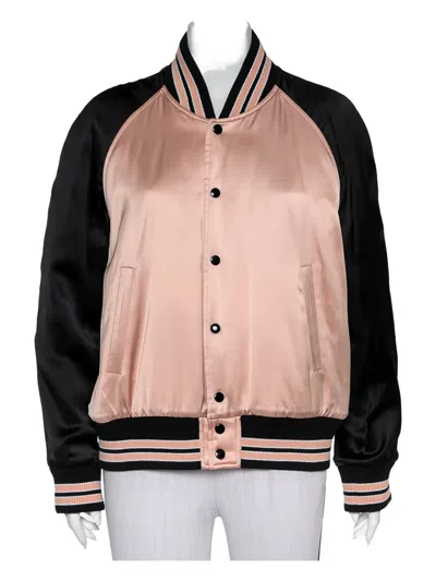 Pre-owned Saint Laurent Satin Bomber Jacket