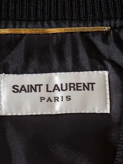 Pre-owned Saint Laurent Satin Bomber Jacket