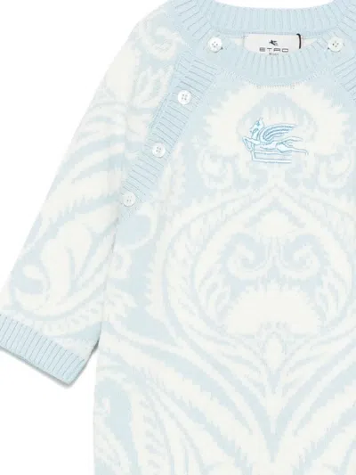 Etro Paisley-pattern Knitted Pyjamas In Blue