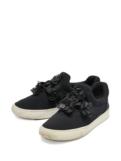 Pre-owned Tory Burch  Floral Applique Sneakers