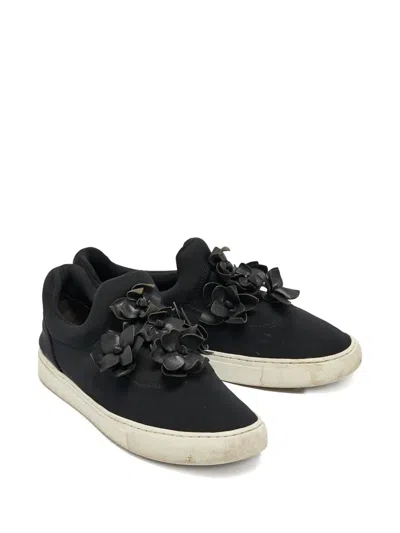 Pre-owned Tory Burch  Floral Applique Sneakers