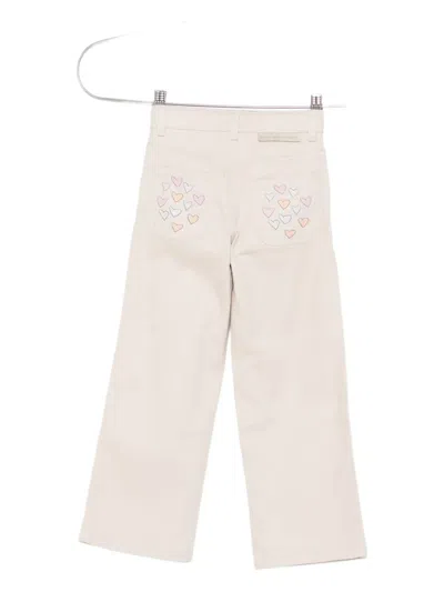 Stella Mccartney Heart-print Trousers In Neutral