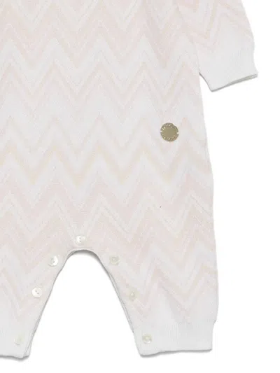 Missoni Chevron-pattern Knitted Romper (set Of Two) In White