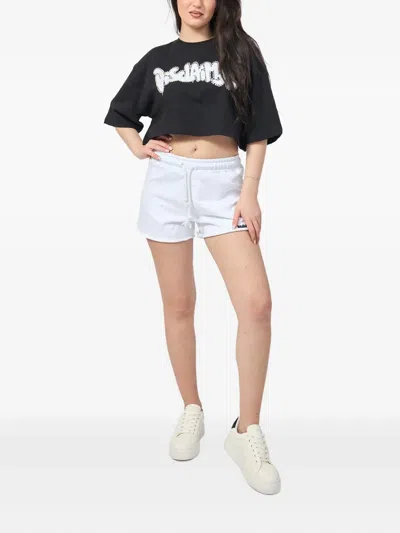 Disclaimer Sequin-embellished Shorts In White