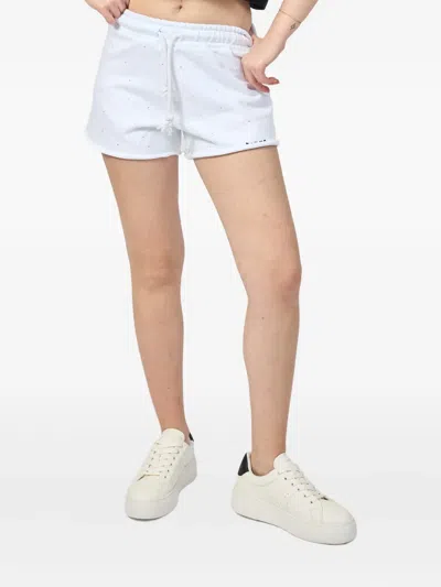 Disclaimer Sequin-embellished Shorts In White