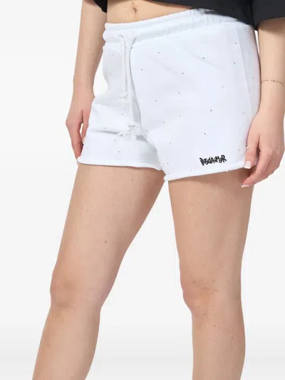 Disclaimer Sequin-embellished Shorts In White