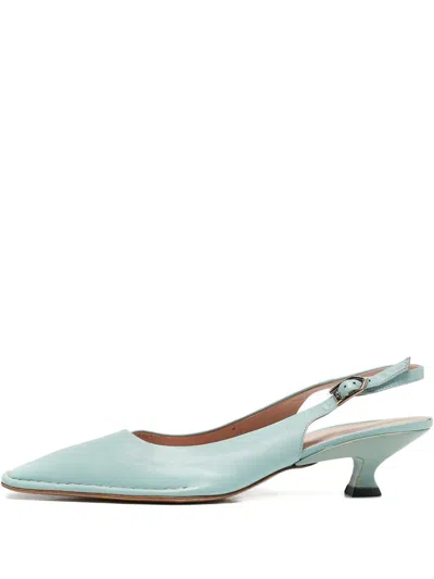 Pre-owned Tod's Vintage  50mm Slingback Pumps In Blue
