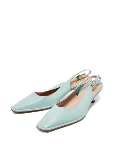 Pre-owned Tod's Vintage  50mm Slingback Pumps In Blue