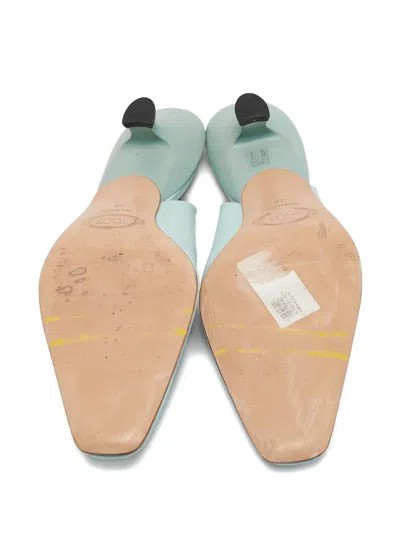 Pre-owned Tod's Vintage  50mm Slingback Pumps In Blue