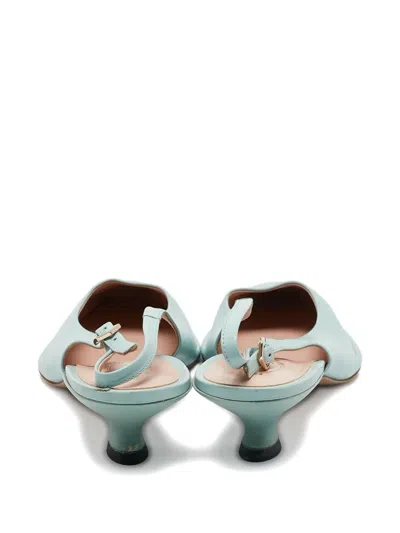 Pre-owned Tod's Vintage  50mm Slingback Pumps In Blue