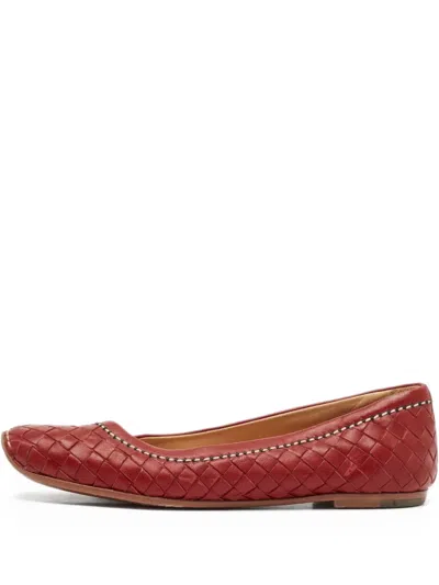 Pre-owned Bottega Veneta Intrecciato Leather Ballet Flats
