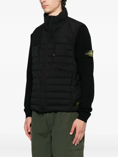 Stone Island Quilted High-neck Vest - Men's - Polyamide/elastane/duck Feathers In Black