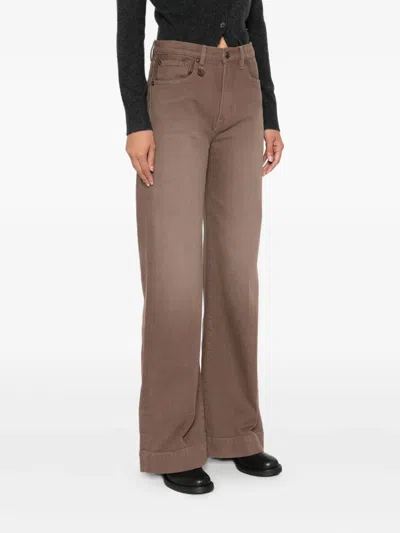R13 Charlotte Jeans In Brown