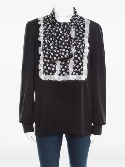 Pre-owned Dolce & Gabbana Ruffle-detailing Silk Blouse