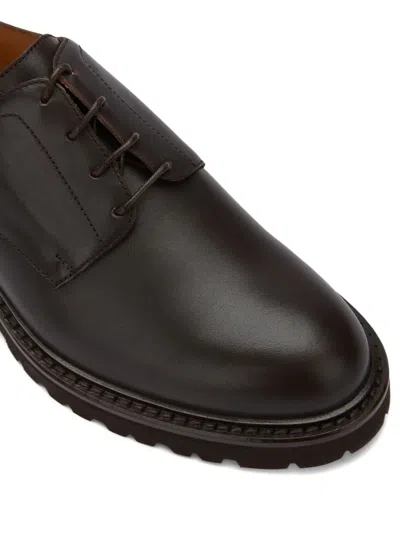 Bally Lace-up Leather Derby Shoes In Black