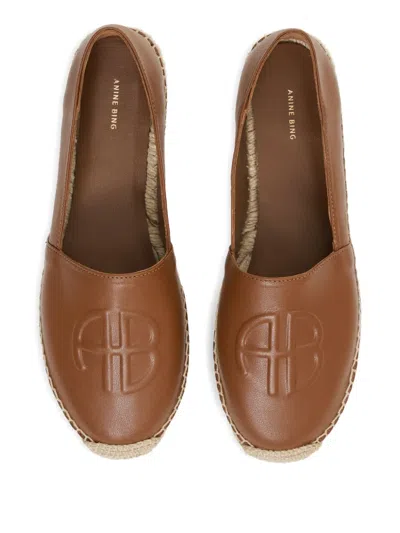Anine Bing Paloma Logo-embossed Espadrilles