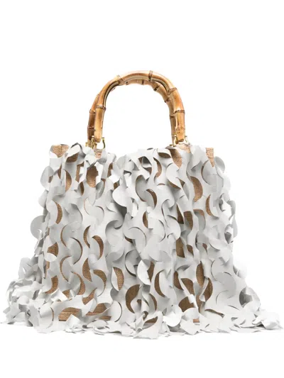 La Milanesa Medium Oceano Double-handle Raffia Tote Bag