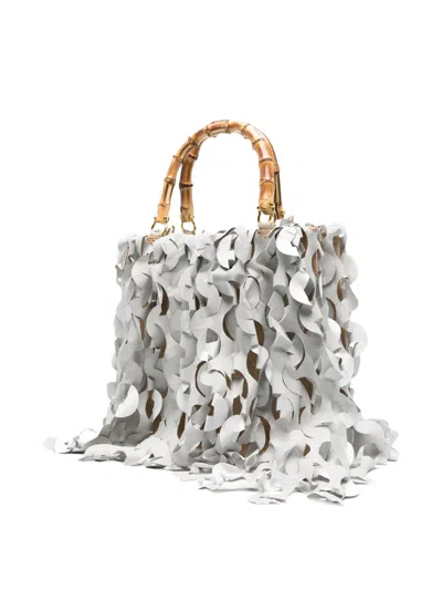 La Milanesa Medium Oceano Double-handle Raffia Tote Bag