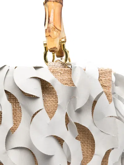 La Milanesa Medium Oceano Double-handle Raffia Tote Bag
