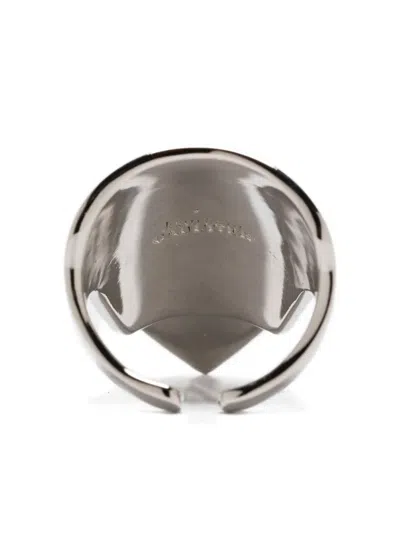 Jean Paul Gaultier Leather Rings In Metallic