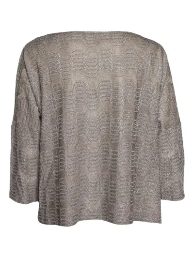 Pre-owned Missoni Metallic-threading T-shirt In Gray