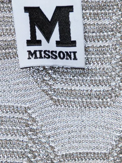 Pre-owned Missoni Metallic-threading T-shirt In Gray