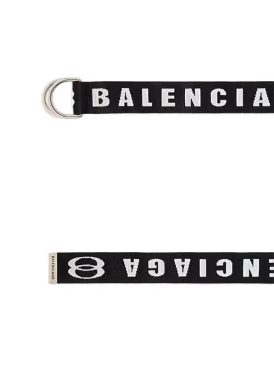 Balenciaga Logo-lettering Double-ring Belt