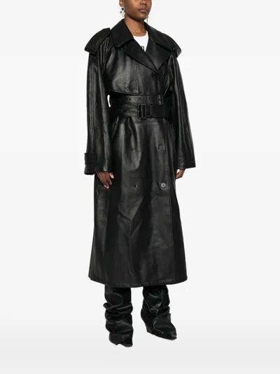 Balenciaga Black Leather Jacket In Black