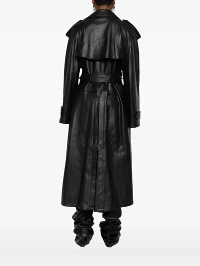 Balenciaga Black Leather Jacket In Black